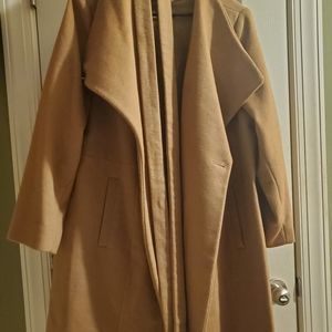 Michael Kors 1X Tan Wool Wrap Coat